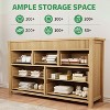 7 Drawer Dresser, Fluted Wooden Chest of Drawers for Bedroom, 54" Long TV Stand & Storage Organizer for Living Room, Hallway, Natural Oak - 3 of 4