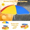 Infans Kids Picnic Table Set W/Removable Umbrella Indoor Outdoor Garden Patio - 4 of 4