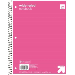 Wide Ruled 1 Subject Flexible Paperboard Cover Spiral Notebook - up&up™ - 1 of 1
