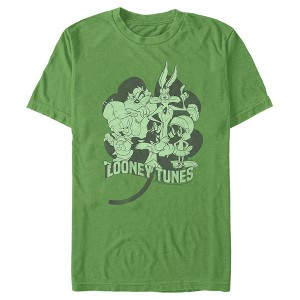 Men's Looney Tunes St. Patrick's Day Four-Leaf Clover Group T-Shirt - 1 of 3