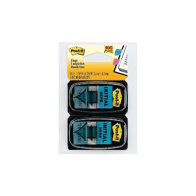 Post-it Initial Here' Message Flags  1" Wide Blue 100 Flags/Pack (680-IH2) 605113