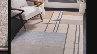 Ivory Abstract Round Hand-Knotted Soft Synthetic Area Rug, 3'