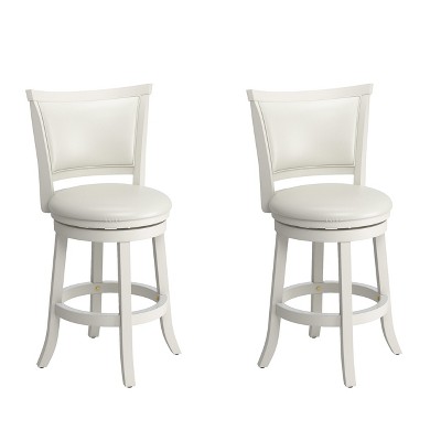 Set of 2 Counter Height Barstools White - CorLiving