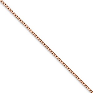 Black Bow Jewelry 1.3mm 14k Rose Gold Solid Box Chain Necklace - 1 of 4