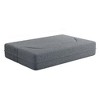 Akoasm 78 in. W Modern Convertible Teddy Fabric Foam-Filled Sofa with 2 Pillows For Bedroom & Living Room-Grey - 4 of 4