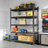 71 Inch H Black 5-Tier Adjustable Metal Shelves Suitable For Tool Rooms Garages Supermarkets - 4 of 4