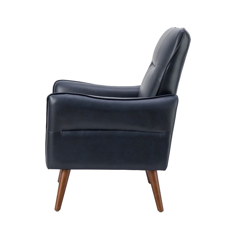Alzira Vegan Leather Armchair with Tufted Back | KARAT HOME, 3 of 12