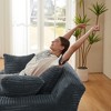 Extra Deep Seat Boneless Chaise Lounge Chair Indoor , Plush Corduroy Cloud Lounger Couch Reading Chair w/ 3 Pillows , No Assembly Required - 4 of 4