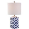 Lugo Table Lamp - 20 Inch Height - MLT4006 - Navy/White - Safavieh - 3 of 4