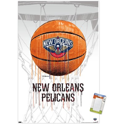 Trends International Nba New Orleans Pelicans - Maximalist Logo 23 Framed  Wall Poster Prints : Target