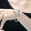 Bendable 14K Gold and White Gold-Plated Garden Bracelet with Cubic Zirconia, offering a flexible design with elegant sparkle and floral-inspired charm - 2 of 3