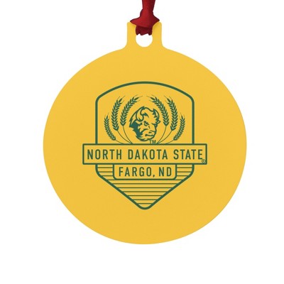North Dakota State Badge Aluminum Holiday Christmas Tree Ornament