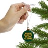 North Dakota State Bison Alumn Mini Small Tiny Wood Christmas Tree Holiday Ornament - 2 of 4