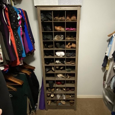 Prepac Space-Saving Black Shoe Storage Cabinet