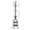 YIYIBYUS Modern Metal Coat Rack Stand with Double Layer Basket, Freestanding Coat Rack with 12 Hooks - 4 of 4
