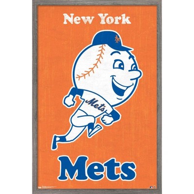 Mlb New York Mets Baseball Logo Glass Framed Panel : Target