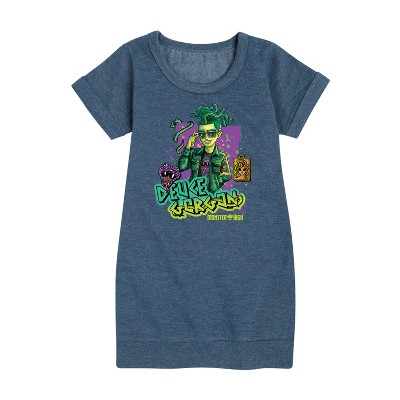 - Mattel - Deuce Gorgon Snake Venom Graphic Short Sleeve Fleece Dress