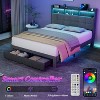 NicBex Full/Queen/King Upholstered Bed Frame with Storage Headboard and 2 Drawers,Platform Bed Frame with LED Light,Charging Station,Easy Assembly - 3 of 4