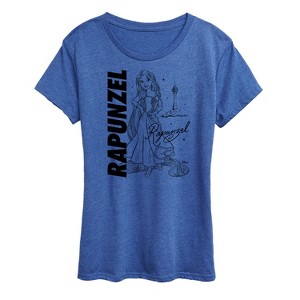 Women's - Disney - Rapunzel Sketch Short Sleeve Graphic T-Shirt - 1 of 4