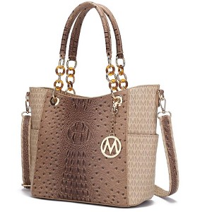 MKF Collection Miriam Handbag Signature Women Vegan Leather Tote by Mia K - 1 of 4