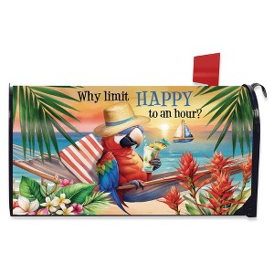 Briarwood Lane Summer Mailbox Cover  - Standard Size - Happy Hour Parrott For Summer Mailbox Cover - 1 of 3