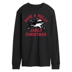Men's - Instant Message - Have A Holly Jawly Christmas Long Sleeve Graphic T-Shirt - 1 of 4