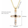 Clotth Cross Necklace for Women | Cubic Zirconia Dainty Cross Pendant Necklace | Stylish Minimalist Design Charm Choker for Birthday Anniversary - 3 of 4