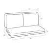 ARDEN earthFIBER Outdoor Loveseat Cushion Set, 48 x 24, Water Repellent, Fade Resistant, Loveseat Bottom and 2 Back Cushions for Loveseat, Bench - 4 of 4