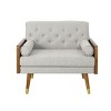 NicBex Modern Loveseat Sofa Small Couch with Bolster Pillows & Sturdy Wooden Frame,Club Lounge Sofa for Living Room,Apartment - 3 of 4