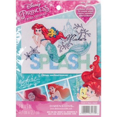 Dimensions Disney Counted Cross Stitch Kit 7"X5"-Make A Splash (14 Count)