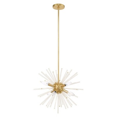 Livex Lighting Utopia 6 - Light Chandelier in  Satin Brass