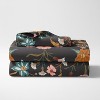 Sweet Jojo Designs Girl Kids Twin Sheet Set Boho Floral Wildflower Black Orange and Blue 3pc - 2 of 4