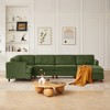 Modern Corduroy Upholstered 6-Seater Modular L-Shaped Sectional Sofa, 6-piece DIY Combinations Sofa - 2 of 4