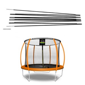 Moxie Fiber Glass Rods Replacement for Top-Ring Enclosure, Fits Moxie Round Trampoline with fully Curved Poles - 1 of 3