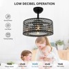 Ludomide 18" Crystal Caged Ceiling Fan, Industrial Indoor Ceiling Fan with Lights and Remote Control for Bedroom Kitchen - 3 of 4