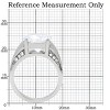 Slickblue Women's Silver Stainless Steel Ring with 12mm Round CZ Center & Pave Accent Stones, Sizes 5–10 - 2 of 4