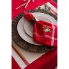 Design Imports  Christmas Embellished Napkin Set 6 Piece, Red, Mistletoe , 20X20" - 3 of 4