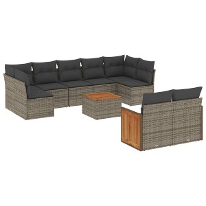 vidaXL Garden Sofa Set Gray - 1 of 4