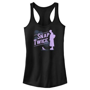 Juniors Womens Wednesday Thing Snap Twice Racerback Tank Top - 1 of 4