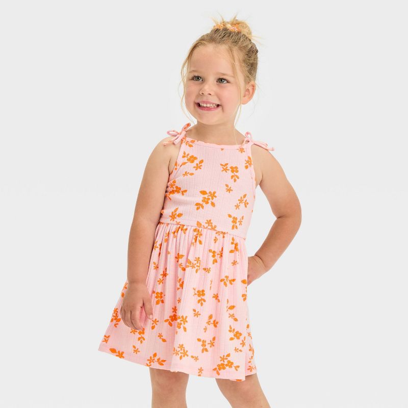 Toddler Girls' Floral Dress - Cat & Jack™ Light Pink, 1 of 5