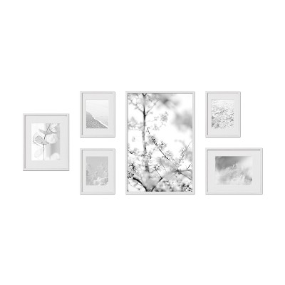 Haus and Hues Clifton Gallery Wall Frame Set with Real Glass and Mat