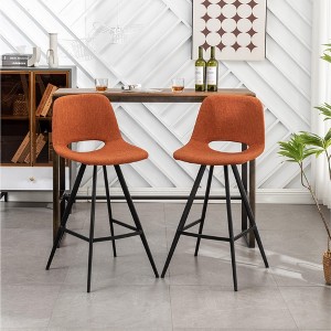 DOMETOUR 28.25" Fabric Counter Height Stools Set of 2 - 1 of 4