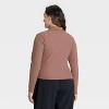 Women's Long Sleeve Brushed Ribbed Polo Zip-Up Jacket - A New Day™ - 2 of 3