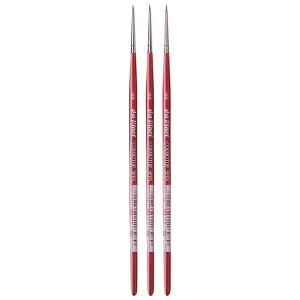 da Vinci COSMOTOP-SPIN Silkpainting Brush, Synthetic, Watercolor, Round, Size -10, Pack of 3 - 1 of 3