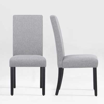 WestinTrends  Upholstered Linen Fabric Dining Chair (Set of 2)