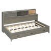 Whisen Twin Size Wooden Daybed with Storage Drawers, Charging Ports, Pushable Top Shelf - 4 of 4