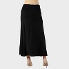 24seven Comfort Aapparel Maternity Solid Color Elastic Waist Maxi Skirt - 3 of 4