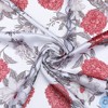 INSPIRE CHIC Women's Floral Printed Satin Square Flowers Silky Neck Scarves 1Pc - 4 of 4