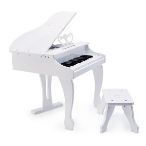 Hape Deluxe White Grand Piano - Thirty Key Piano Toy W/ Stool,Ages 3+ - 1 of 4