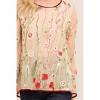 Women's Always in Bloom Floral Embroidered Top - entro - 4 of 4